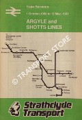 Train Services [Timetable] Argyle and Shotts Line, 1 October 1990 to 12 May 1991 by British Railways - Strathclyde Transport